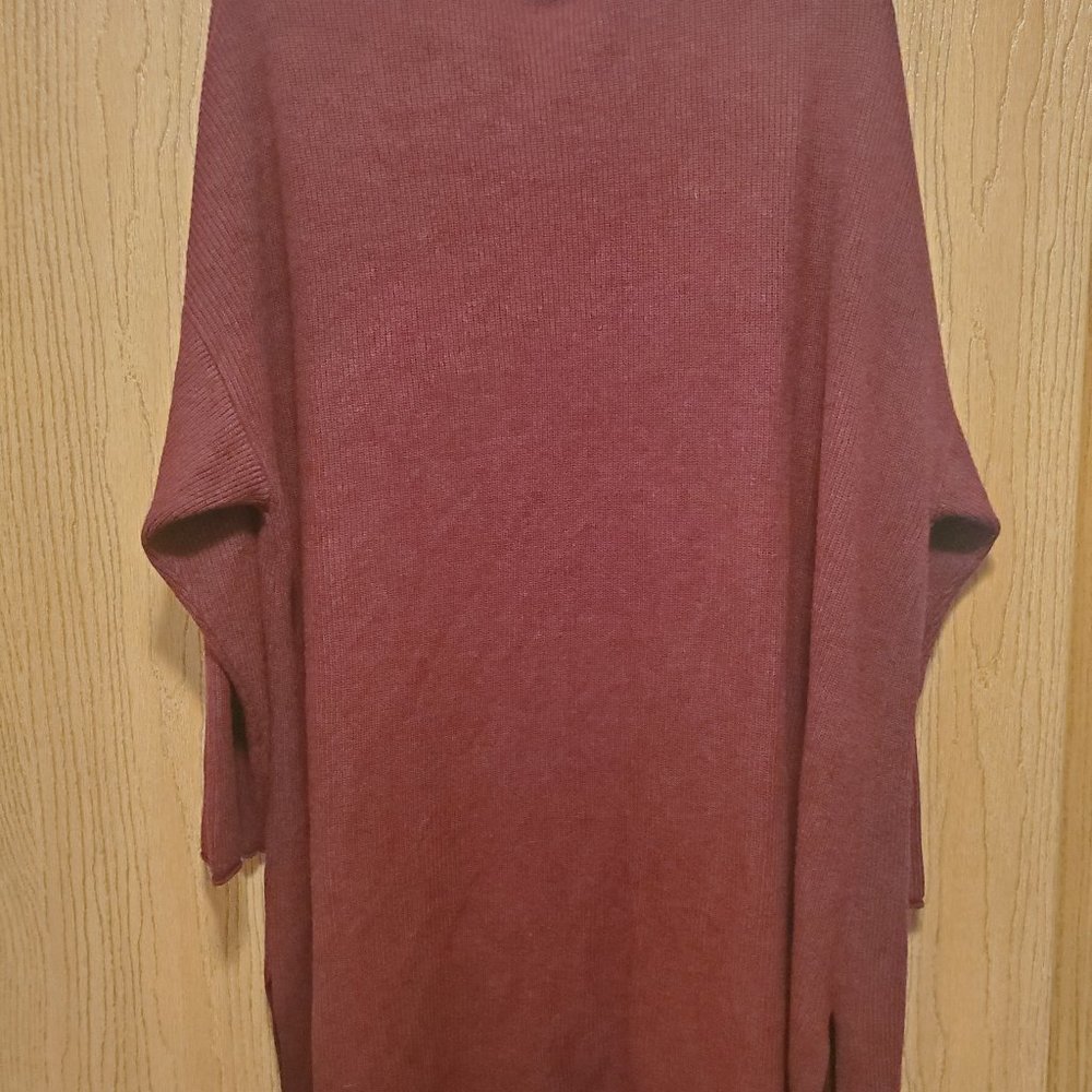 Adorable Tahari burgundy sweater 3X 6% cashmere